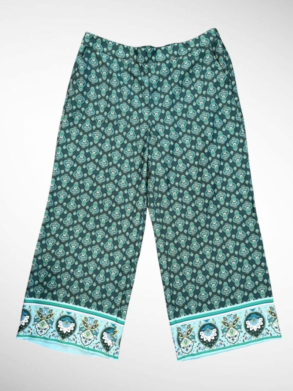 LOFT Fluid Pull On Wide Leg Pants Satin Women's Size XL